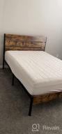 img 1 attached to VECELO Rustic Wood Full Bed Frame With Strong Metal Support Slats And Mattress Foundation - No Box Spring Required review by Tony Buckley