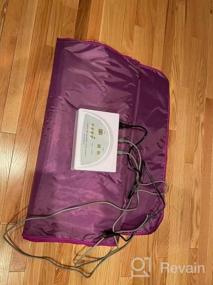 img 5 attached to Experience Ultimate Detoxification With PINJAZE Far-Infrared Sauna Blanket - Patented 2-Zone Digital Round Box With Fast Heating And Pain Relief Benefits - Silver Oxford Cloth Sauna Bed