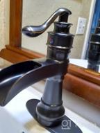 img 1 attached to Upgrade Your Bathroom With A Brushed Nickel Vessel Sink Faucet: Deck Mounted Waterfall Spout, Single Handle, And Pop Up Drain Stopper For A Modern Look review by Troy Larson
