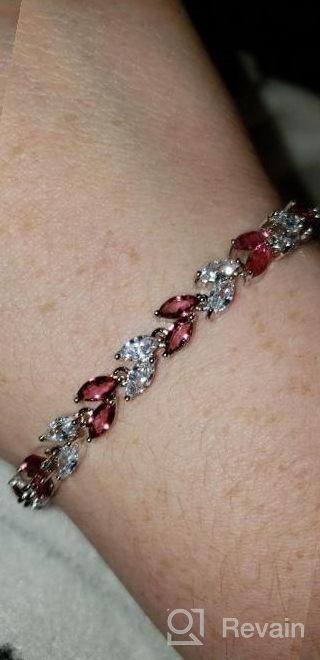 img 1 attached to Sparkling Crystal Tennis Bracelet With Birthstones - Perfect For Weddings And Everyday Wear review by Anthony Parker