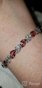 img 5 attached to Sparkling Crystal Tennis Bracelet With Birthstones - Perfect For Weddings And Everyday Wear