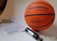 img 1 attached to NIGHTMATCH Premium LED Light Up Basketball - Perfect Glow In The Dark Basketball Size 7 With 2 LEDs, 8 Batteries & 1 Pump - Glow Basketball With Water Resistance - Birthday & Christmas Gifts For Kids review by Benjamin Saric