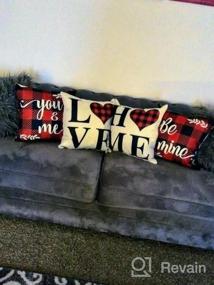 img 6 attached to Cozy Up With AVOIN'S Set Of 4 Valentine'S Day Buffalo Plaid Pillow Covers - Perfect For Any Holiday, Wedding Or Anniversary!