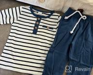 img 1 attached to Fall Baby Boy Clothes Crew Neck Striped Tshirt Top Elastic Waist Pants Photoshoot Winter Outfits review by David Holmes