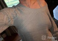 img 1 attached to Sidefeel Women Crochet Hollow Out Crewneck Long Sleeve Knit Sweaters Pullover Jumper Tops review by Patrick Stowers