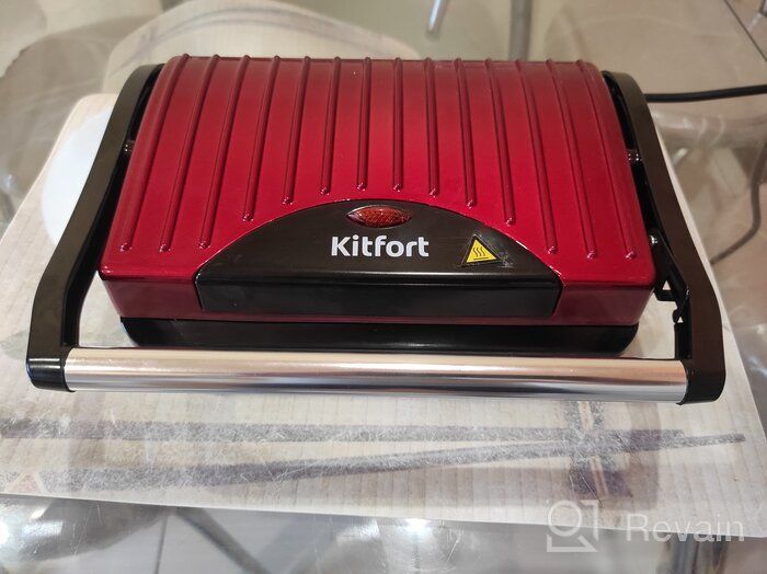 img 1 attached to Sandwich maker Kitfort KT-1609 Panini Maker, red review by Aneta Pa ᠌