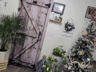 img 1 attached to Rustic Wooden Vintage Wood Shower Curtain 36X72In - Farmhouse Country Barn Door Stall Small 12 Hooks Waterproof Garage Cabin Half Narrow review by Catherine Buhr