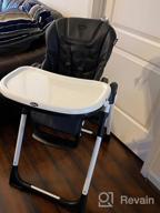 img 1 attached to Foldable High Chair For Babies & Toddlers With Adjustable Backrest, Footrest, Seat Height, Removable Tray And PU Leather Cushion - INFANS (Black) review by Jack Boldt