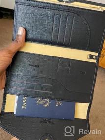 img 6 attached to Дорожный бумажник для паспорта и карты вакцинации с блокировкой RFID - ZOPPEN Ver.4 | Органайзер для документов в три сложения
