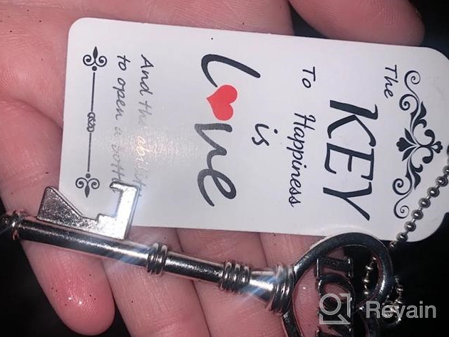 img 1 attached to Makhry 52Pcs Vintage Skeleton Key Bottle Opener With Love Heart Escort Thank You Tags And Keychain As Wedding Favor For Wedding Guest Wedding Decor (Rose Gold) review by Jason Valencia