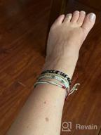 картинка 1 прикреплена к отзыву Стильные водонепроницаемые браслеты на ногу из блестящей оплетенной веревки - пляжные бохо и дружба украшения для женщин, девочек-подростков - браслеты с монетами. от Lorena Salazar