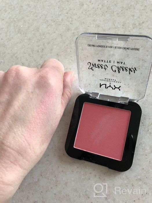 img 1 attached to NYX professional makeup Pressed Blush Sweet Cheeks Creamy Powder Matte, 11 Silence Is Golden review by Aneta Poss ᠌