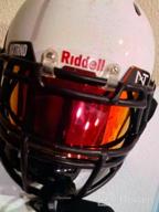 img 1 attached to Professional Tinted Football Helmet Visor - Nxtrnd VZR1 Shield For Youth & Adult Helmets With Visor Clips, Decal Pack, And Microfiber Bag Included review by Luis Estrella