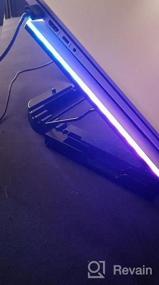 img 6 attached to Охлаждающая подставка для ноутбука TopMate C11 — 6 тихих вентиляторов, кулер для игрового ноутбука с RGB-подсветкой, регулируемая высота и держатель телефона для ноутбуков с диагональю 15,6–17,3 дюйма — светодиодная подсветка синего цвета