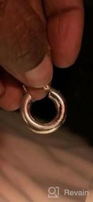 img 5 attached to Сияние в стиле: классические массивные серьги-кольца с серебряной стойкой 925 пробы для женщин и девочек