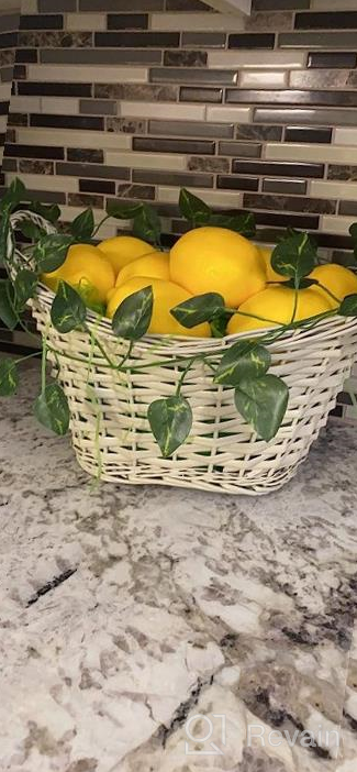 img 1 attached to 24PCS BigOtters Artificial Lemon Slices - 2 Inch Assorted Colors Fake Fruits For Themed Party Decor, Kitchen Table Centerpiece & Crafts Projects review by Charles Mathews