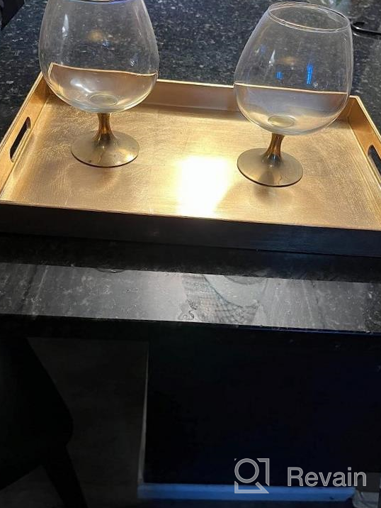 img 1 attached to Add Elegance To Your Decor With MAONAME'S Gold Leaf Decorative Tray review by Jesse Bailey