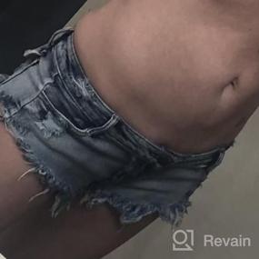 img 5 attached to Show Off Your Curves With Soojun'S Cut-Off Low Waist Denim Shorts For Women