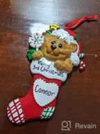 img 1 attached to Personalized Christmas Ornaments 2022 – Polyresin Custom Stocking Bear Ornament For Xmas Tree Decorations review by Karen Gonzalez