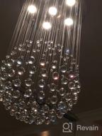 img 1 attached to Saint Mossi Chandelier Modern K9 Crystal Raindrop Chandelier Lighting Flush Mount LED Ceiling Light Fixture Pendant Lamp For Dining Room Bathroom Bedroom Livingroom 6 GU10 LED Bulbs Required H32 X D18 review by Jermaine Rhodes