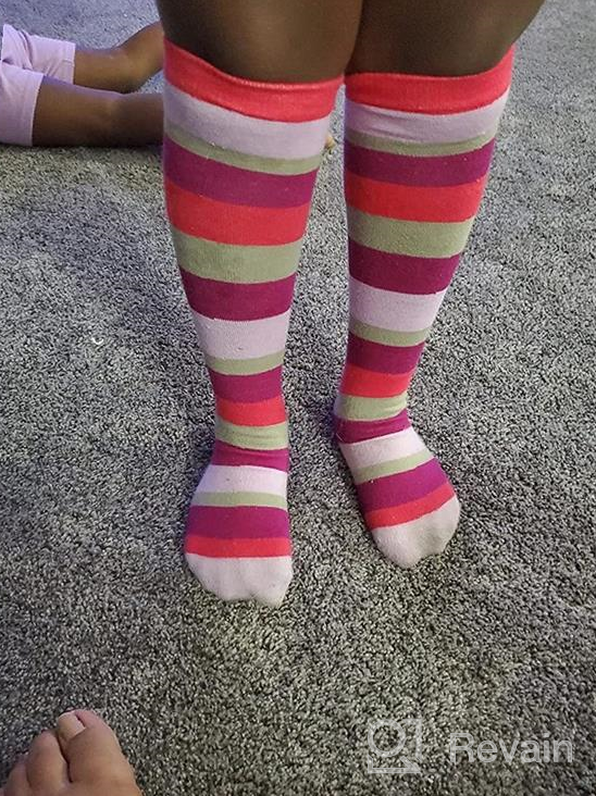 img 1 attached to 🧦 Cute Cartoon Animal Cotton Long Socks - 6 Pairs of BRMINROU Girls Knee-High Socks review by Jackie Shallenberger