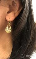 img 1 attached to 💎 Turkish Tear-Drop Diamond-Cut Sterling Silver Earrings by LeCalla – Ideal for Teen Women review by Stephanie Hammons