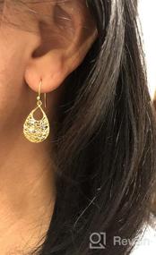 img 7 attached to 💎 Turkish Tear-Drop Diamond-Cut Sterling Silver Earrings by LeCalla – Ideal for Teen Women