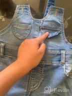 img 1 attached to Adorable KIDSCOOL SPACE Baby Boy Girl Jean Overalls: Trendy Toddler Ripped Denim Workwear review by Grant Nordstrom