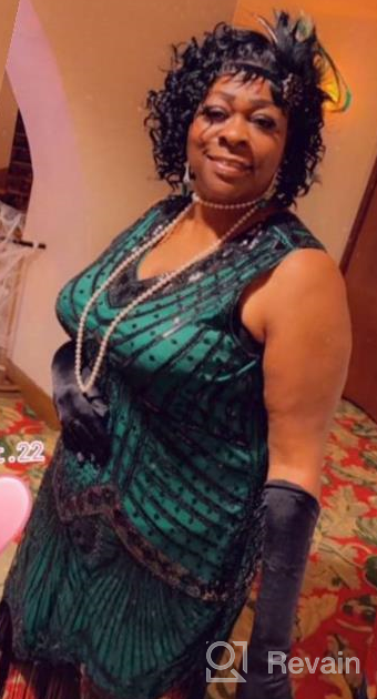 img 1 attached to Plus Size 1920S Flapper Dress By BABEYOND - V Neck, Beaded & Fringed review by Stephen Doyle