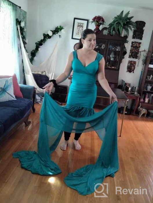 img 1 attached to Gorgeous Off Shoulder Mermaid Gown For Maternity Photo Shoot | ZIUMUDY review by Paul Freeman