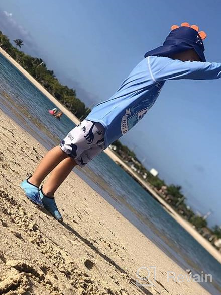 img 1 attached to 🏊 Boys' Protective Sleeve Rashguard Swimwear: Athletic Clothing for Swim and Sun Safety review by Alif Eagle