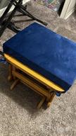 img 1 attached to Royal Blue Velvet Glider Rocker Replacement Cushions With Storage - Non-Slip And Washable Set Of 5 Pieces For Rocking Chairs review by Evan Roberts
