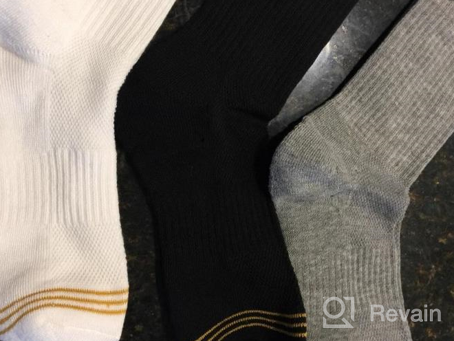 img 1 attached to Boys' Gold Toe Ultra 🧦 Tec Back Stripe Crew Socks, 5-Pack review by Shah Jones