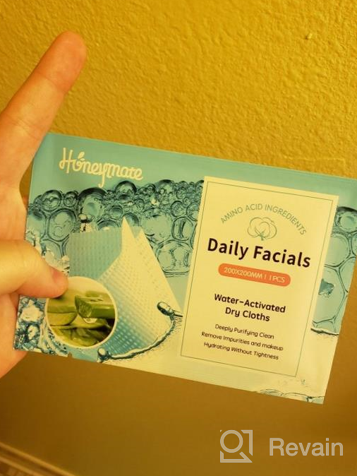 img 1 attached to Honeymate Daily Facials, Clean Makeup Removing Face Cleansing Towels, 5-In-1 Water Activated Tissue Cloths, Individually Packaged,Degradable,Large Size 60 Count review by David Thornton