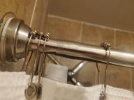 img 1 attached to Non-Slip Stainless Steel Shower Curtain Rod Tension By FEELSO - Rust-Free And Adjustable 40-75 Inch Spring Rod With Bonus No Drill Holders For Bathroom review by Michael Floyd