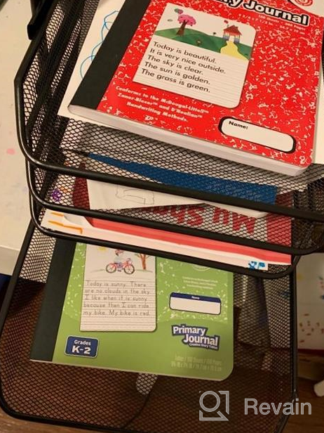 img 1 attached to Mesh Office File Organizer With 4 Sliding Trays - Desk Organizer For Documents, Mail, Paper, Letters & Files Holder & Sorter review by Demetrio Lowe