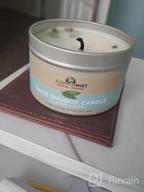 img 1 attached to Sedona Smudge Candle For Cleansing Negative Energy + Handmade In Sedona With Soy Wax, Essential Oils, Real Sage, Cedar, Sweetgrass + Smokeless Alternative To Sage Smudge Sticks, Incense And Bundles review by Amir Tune