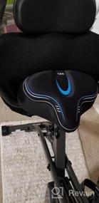 img 6 attached to YBEKI Wide Exercise Bike Seat Cover - Comfortable Bicycle Saddle Cushion Is Filled With Gel And High Density Foam To Make It More Elastic And Soft For Most Indoor Wide Bike Saddles
