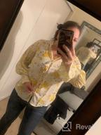 img 1 attached to Boho Floral Print Drawstring Top For Women - V-Neck, Long Sleeves, And Loose Fit Blouse Shirt For Casual Styling review by Michael Herrera