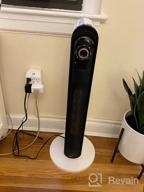 img 1 attached to 1500W PTC Ceramic Electric Space Heater With 60° Oscillating Tower Fan, Thermostat & Overheat/Tip-Over Protection For Office Home Bathroom Large Room Indoor Use (32 Inch) review by Corey Owens