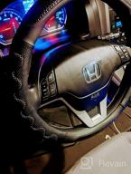 картинка 1 прикреплена к отзыву 14 Inch Blue Steering Wheel Cover - PINCTROT Small Size W/ Great Grip & 3D Honeycomb Anti-Slip Design от Robert Jaskolski