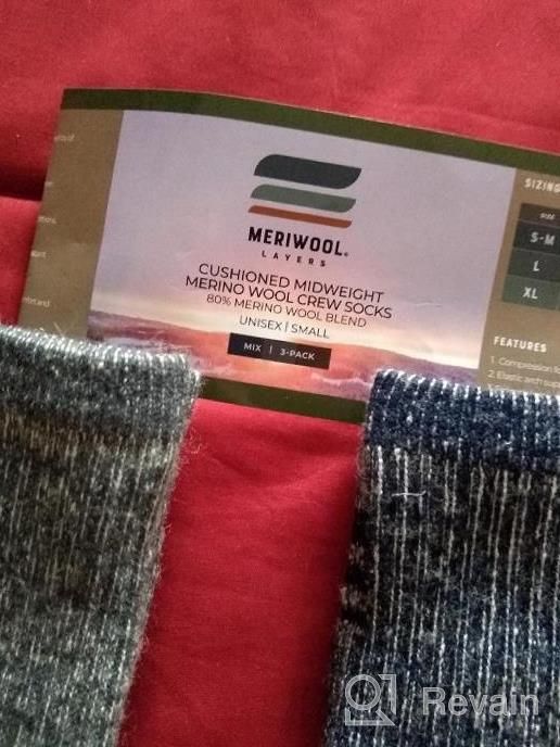img 1 attached to 3 Pairs Merino Wool Hiking Socks For Men And Women – Midweight Cushioned Thermal Socks By MERIWOOL – Breathable & Warm review by Rhonda Ackerman