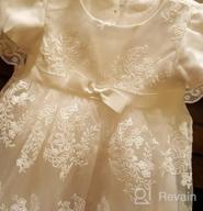 img 1 attached to Formal Occasion Dresses For Toddler Girls: Glamulice Baptism Christening Flower Dress review by Sean Baller