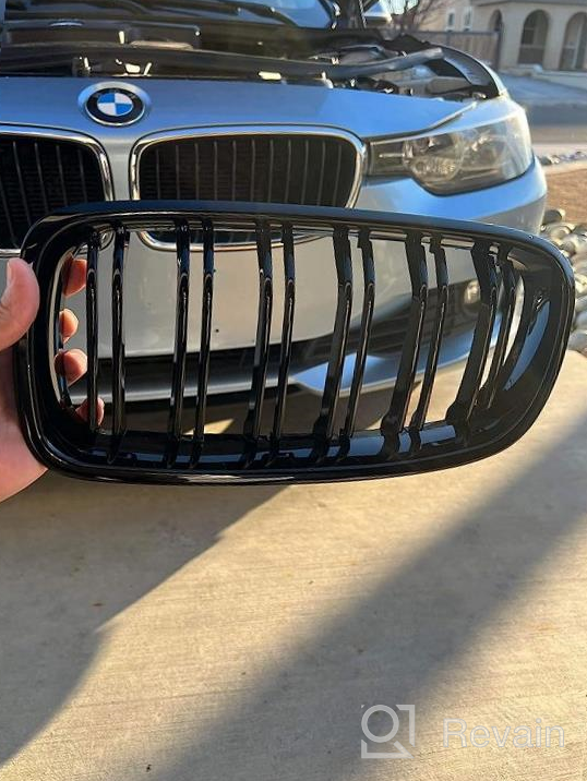 img 1 attached to BMW 3 Series F30 F31 2012-2018 Front Kidney Grille Grill Double Slats Gloss Black Zealhot F30 review by Omar Malvo