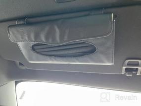 img 5 attached to 2Buyshop 2 Pack Car Tissue Holder - PU Leather Napkin Box For Sun Visor & Backseat - Black