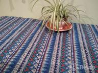 img 1 attached to Bohemian Bliss: Heavyweight Cotton Linen Tablecloth For Trendy Kitchen And Dining Tabletop Decor review by Chris Webb