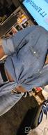 картинка 1 прикреплена к отзыву Women'S Roll Up 3/4 Sleeve Tie Front Knot Shirt Denim Crop Top By AMEBELLE от Jim Plump