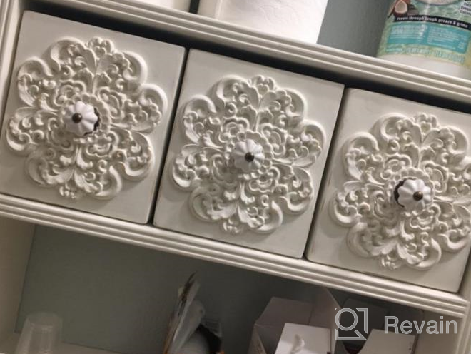 img 1 attached to Enhance Your Furniture With Jiyaru'S Exquisite Wood Carved Flower Decals - Set Of 2 Unpainted Onlays, 15Cm #2 review by Ricardo Stewart
