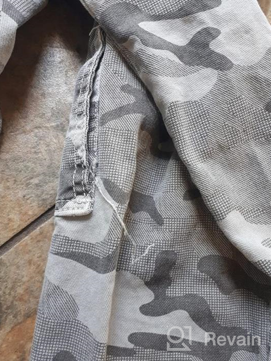 img 1 attached to 👖 Boys Camo Cargo Pants: Youth Classic Twill Casual Outdoor Military Multi Pocket Combat Trousers - C Grey 160CM - Size 10-11 Years review by Aaron Wagner