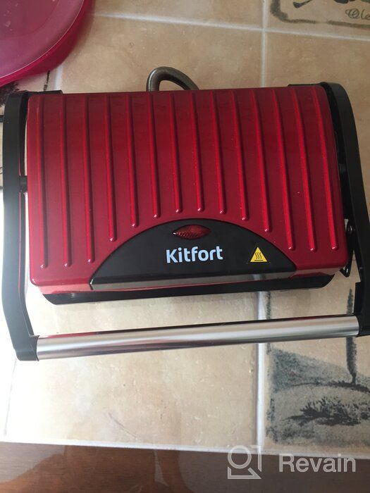 img 1 attached to Sandwich maker Kitfort KT-1609 Panini Maker, red review by Bogusawa Sadowska ᠌